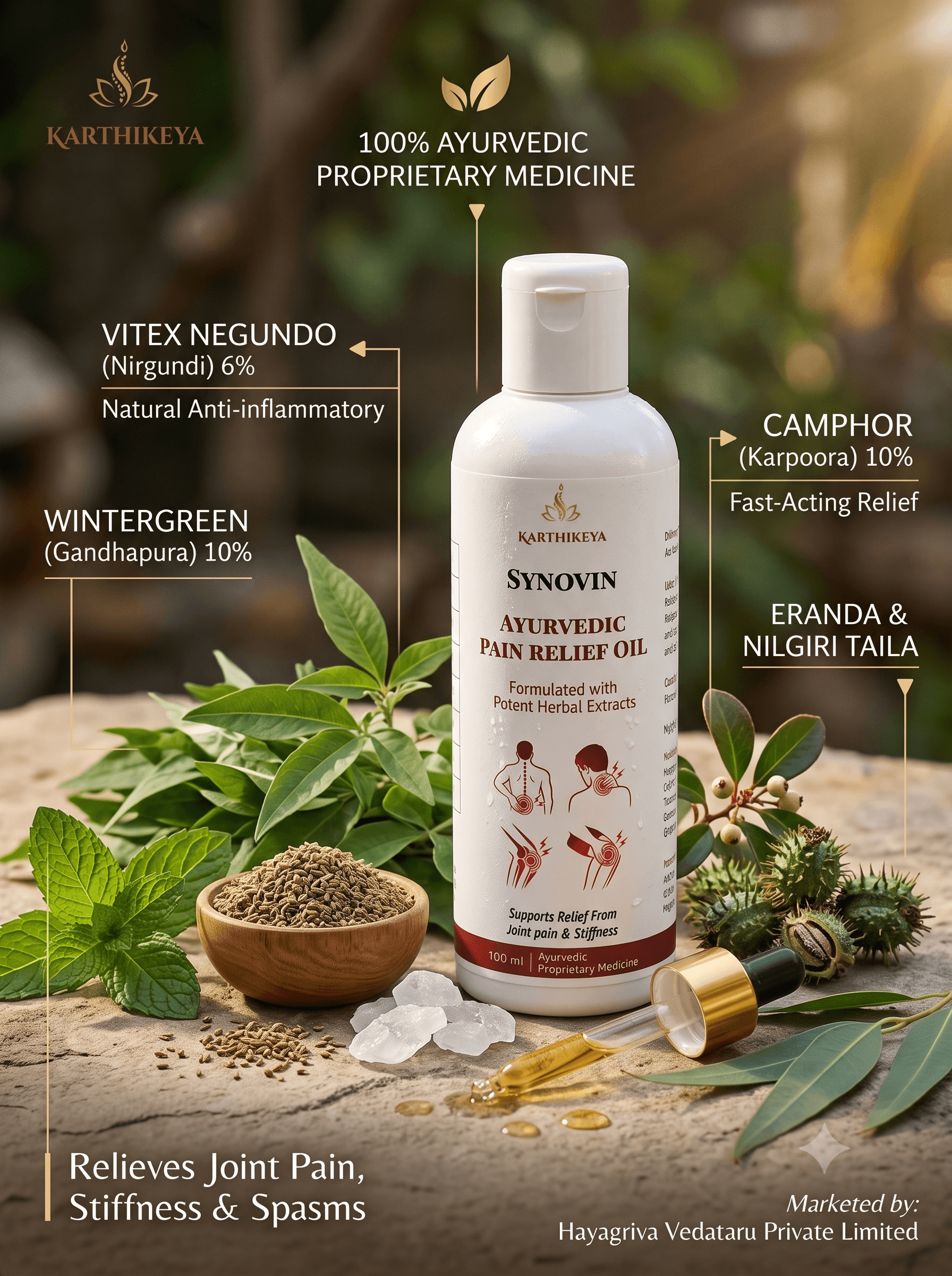 Synovin Ayurveda Pain Relief Oil thumbnail 2